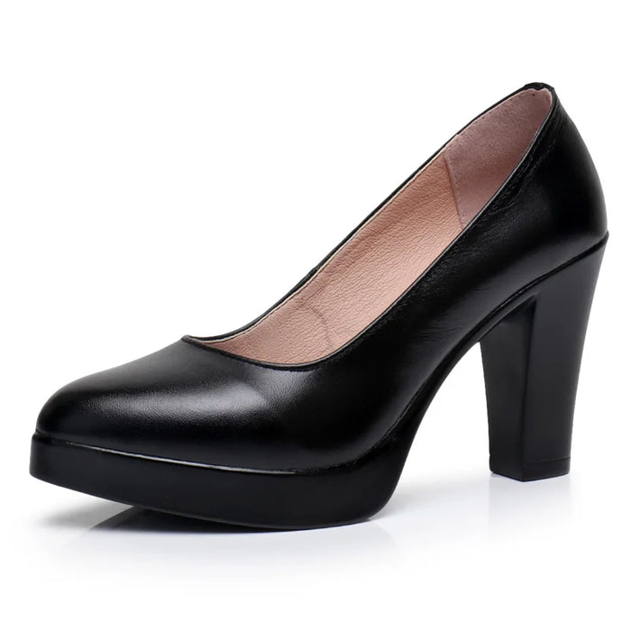 Genuine Leather Women’s Pointed Toe Pumps