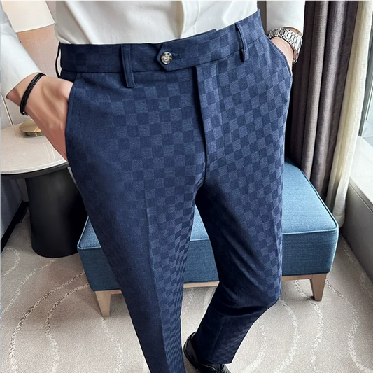 Men’s Casual Plaid Suit Pants