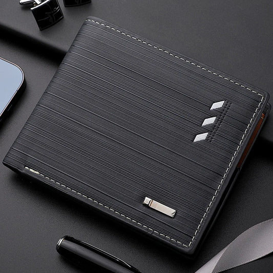 Men’s Slim PU Leather Wallet with Multi Card Slots