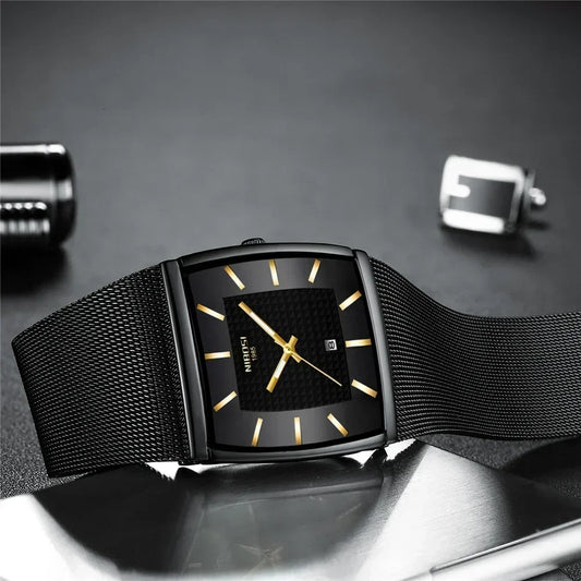 NIBOSI Luxury Men’s Square Watch