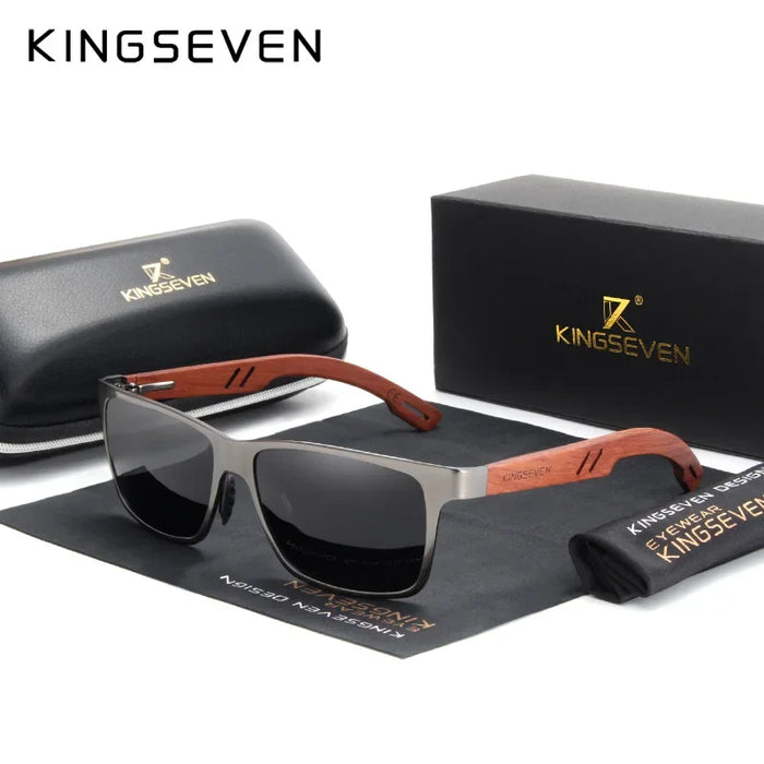 KINGSEVEN Handmade Wooden Sunglasses